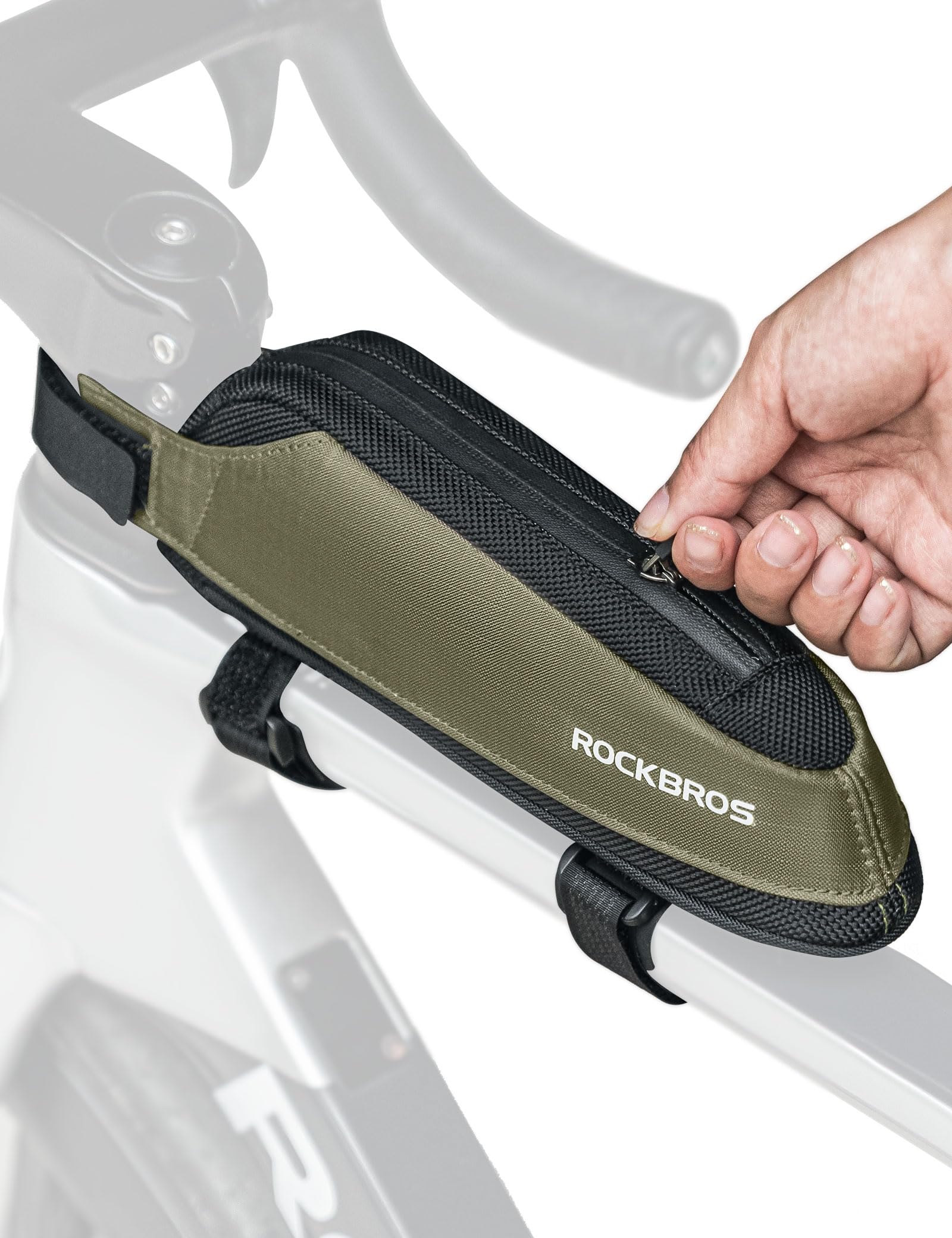 bolsa-bicicleta-642png-1.jpg ROCKBROS Bolsa Cuadro Reflectante para Bicicleta, 0,65L | Bolsa Tubo Superior para MTB Bicicleta Carretera Gravel, Verde : Amazon.es: Deportes y aire libre - Imagen 1