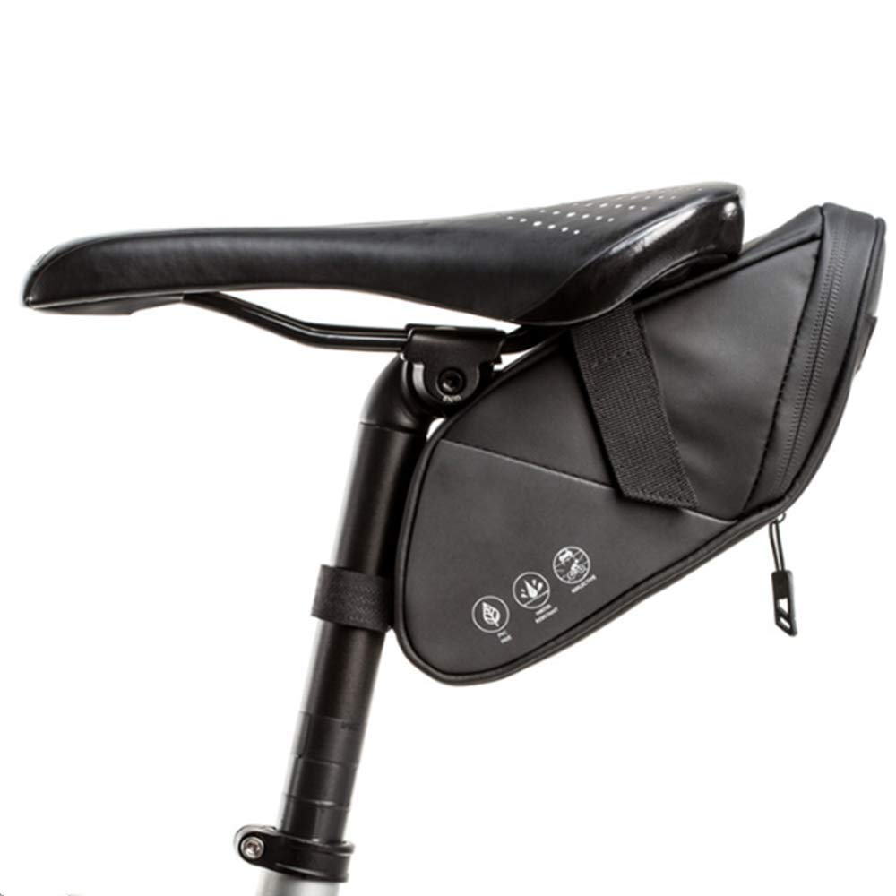bolsa-sillin-bicicleta-064fcl-1.jpg HOMPER Bolsa de Bicicleta Impermeable Bolso para Sillín con Reflectantes | 1.5 L Bolsa para Sillín de Bicicleta con Soporte de Luz Trasera, Negro : Amazon.es: Deportes y aire libre - Imagen 1