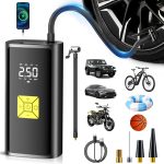 Compresor de aire portátil inalámbrico 150 PSI, bomba eléctrica para bicicleta, coche y moto