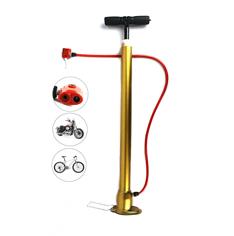 bomba-para-bicicletas-808ghs-1.jpg Bomba de aire de pie para bicicleta Válvula Schrader Presta - Imagen 1
