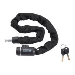 VEVOR Candado de Cadena Integrado para Bicicleta de φ8 x 880 mm con 2 Llaves, Candado de Cadena Resistente Antirrobo de Seguridad para Bicicletas, ...