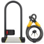SUNYA candado en U con cable candado en U para bicicletas, 1 soporte de montaje para bicicleta de carretera bicicleta de montaña bicicleta plegable (grande) : Amazon.es: Deportes y aire libre