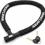 VINZ Ventoux Candado Bicicleta Antirobo | Alta Seguridad ø6mm | Candado de Cadena para Scooters & Bicicleta Eléctrica & Bici | con 2 Llave 90cm : Amazon.es: Deportes y aire libre