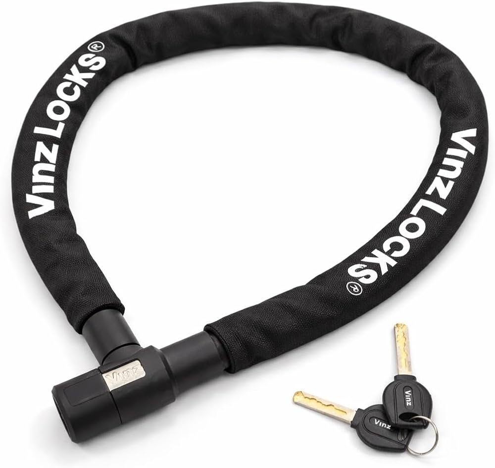 candado-de-bicicleta-787rdf-1.jpg VINZ Ventoux Candado Bicicleta Antirobo | Alta Seguridad ø6mm | Candado de Cadena para Scooters & Bicicleta Eléctrica & Bici | con 2 Llave 90cm : Amazon.es: Deportes y aire libre - Imagen 1