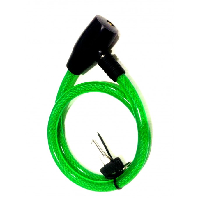 candado-de-bicicleta-977bbt-1.jpg Candado Cable Flexible Bici y Patinete 80 cm Verde - Imagen 1
