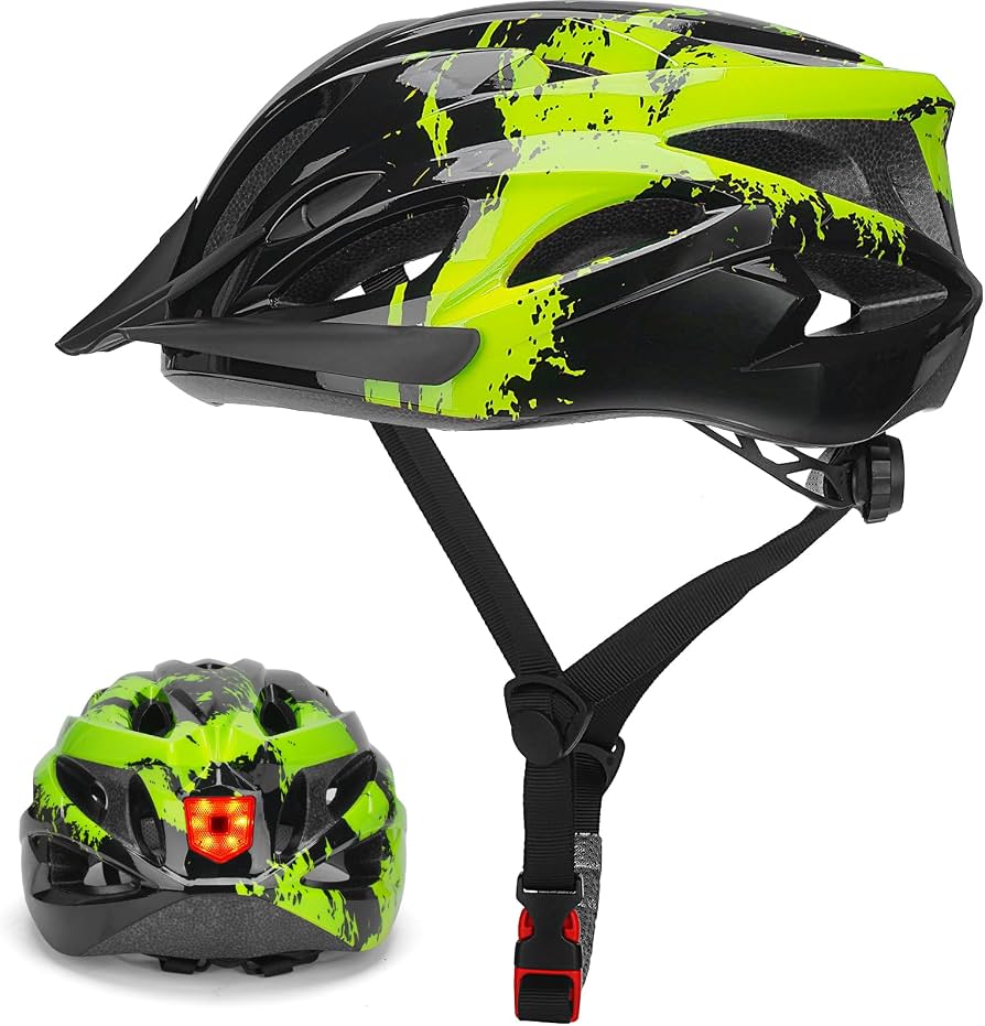casco-bici-mujer-993uoi-1.jpg Casco de Bicicleta para Hombre y Mujer, Moplasz Casco de Ciclismo con luz para Adultos Unisex, Casco de Bicicleta Transpirable, Casco de Ciclismo de montaña Ajustable de 57 62cm(Verde) : Amazon.es: Deportes y - Imagen 1