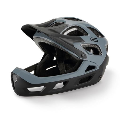 cascos-para-bicicleta-de-montana-871yms.jpg Casco Bicicleta Ciclismo Descenso Y Montaña Ges Negro Gris - Imagen 1