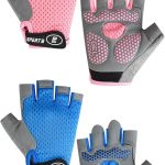 LOZTBUE 2 pares Guantes Bici Niño – guantes bici,Guantes Ciclismo Medio Dedo para Niños 6 a 13 Años,Antideslizantes,Porosità,Adecuado para Ciclismo,Patinaje sobre Hielo,guantes bici niña(Rosa/Azul) : Amazon.es: Moda