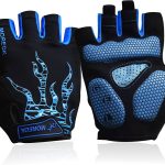 Nesirooh Guantes MTB Hombre y Mujer, Guantes Ciclismo Verano Gel Medio Dedo para Bicicleta Montaña Bici Gimnasio(Azul, XL) : Amazon.es: Moda