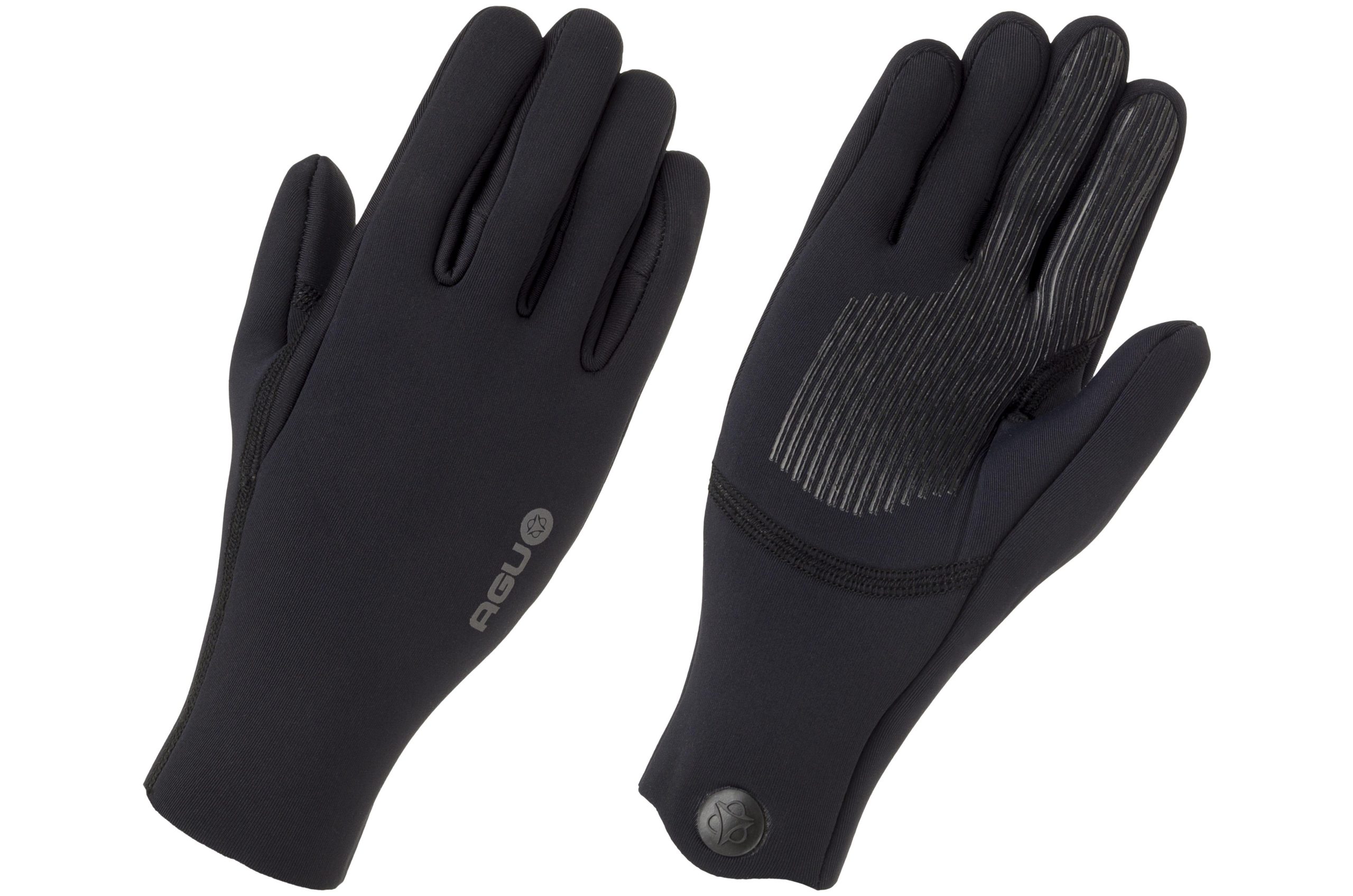 guantes-ciclismo-carretera-354ngn-1.jpg Guantes de ciclismo carretera neopreno 2mm impermeables negros - Imagen 1
