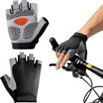 Guantes Ciclismo Hombre Mujer Medio Dedo Guantes MTB con Acolchado de 6mm Antichoque y Tejido de Malla de Mariposa Transpirable, Guantes Bicicleta Carretera Antideslizantes para MTB (Negro, Large) : Amazon.es: Moda
