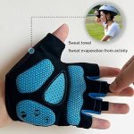 Nesirooh Guantes MTB Hombre y Mujer, Guantes Ciclismo Verano Gel Medio Dedo para Bicicleta Montaña Bici Gimnasio(Azul, L) : Amazon.es: Moda