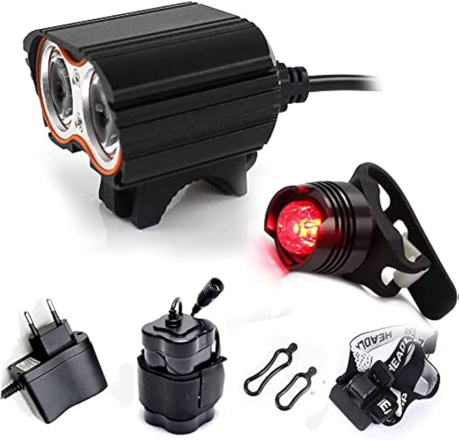 linterna-para-bicicleta-246vvb-1.jpg LUZ Bicicletas Linterna LáMPARA para Bicicletas Bici 2X LED Frontal para Manillar de Bicicleta (2 focos, 5000 Lumens, 4 Modos) con 2 x Luz Luces Lámpara Trasera para Bici Bicicleta : Amazon.es: - Imagen 1
