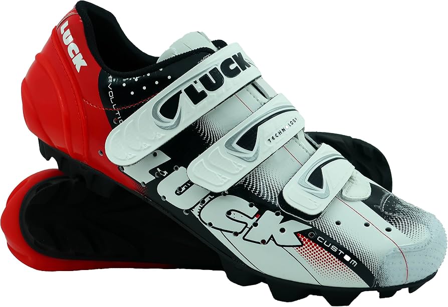 luck-zapatillas-ciclismo-270aqu-1.jpg LUCK Zapatillas de Ciclismo Extreme 3.0 MTB,con Suela de Carbono y Triple Tira de Velcro de sujeción ademas de Puntera de Refuerzo. (40 EU, Rojo) : Amazon.es: Moda - Imagen 1