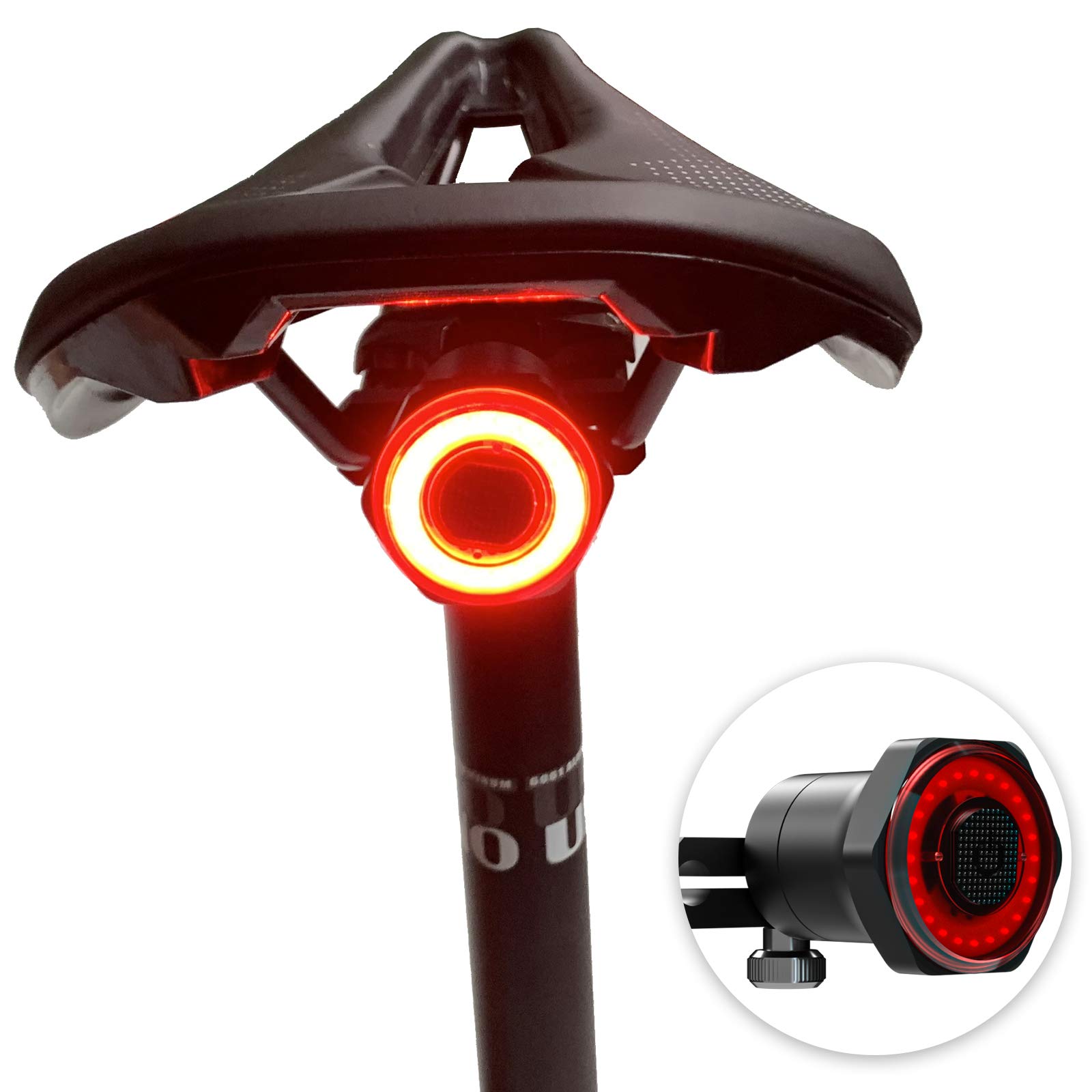 luz-trasera-para-bicicleta-581hkc-1.jpg Luz trasera inteligente para bicicleta a prueba de luz de freno trasera USB, luz trasera : Amazon.es: Deportes y aire libre - Imagen 1