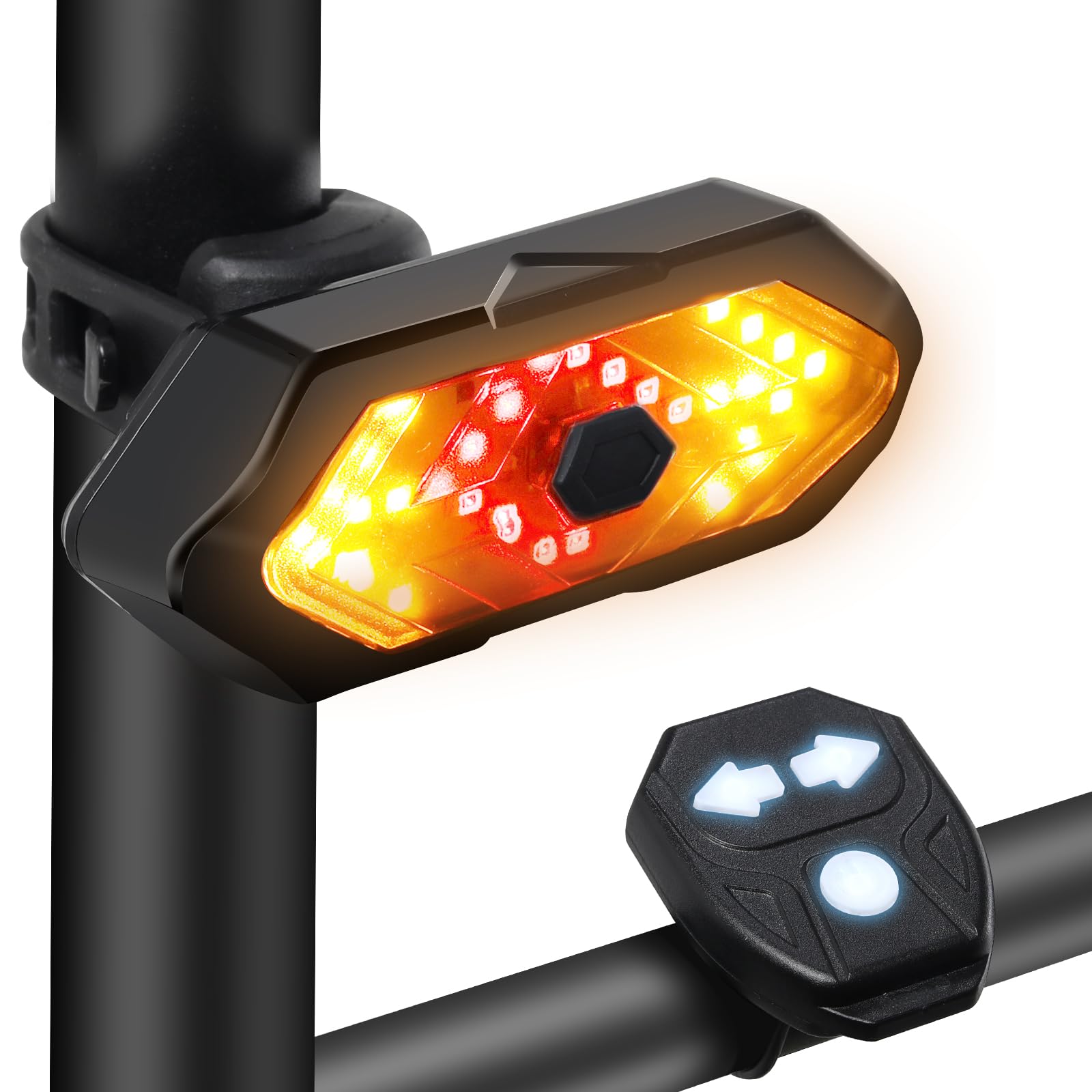 luz-trasera-para-bicicleta-955ktu-1.jpg EBUYFIRE Luz Trasera Bicicleta Potente Led con señal de Giro, 5 Modos | luz bicicleta trasera Remotas Inalámbricas indicadores de dirección, intermitentes bicicleta Impermeable : Amazon.es: Deportes y aire libre - Imagen 1