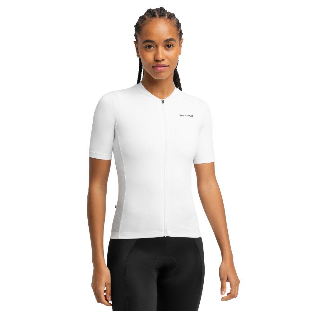 maillot-blanco-ciclismo-246whd-1.jpg Maillot ciclismo manga corta mujer Core Sonora Blanco | Decathlon - Imagen 1