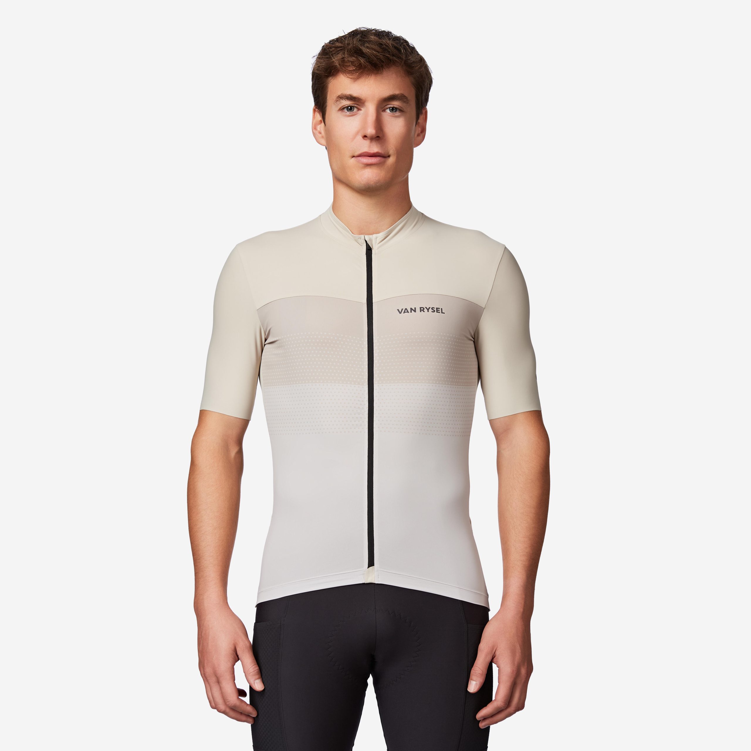 maillot-ciclismo-decathlon-970ugg-1.jpg Maillot Ciclismo Carretera EDR 2 Hombre Beis Manga Corta Corte Ajustado - Imagen 1
