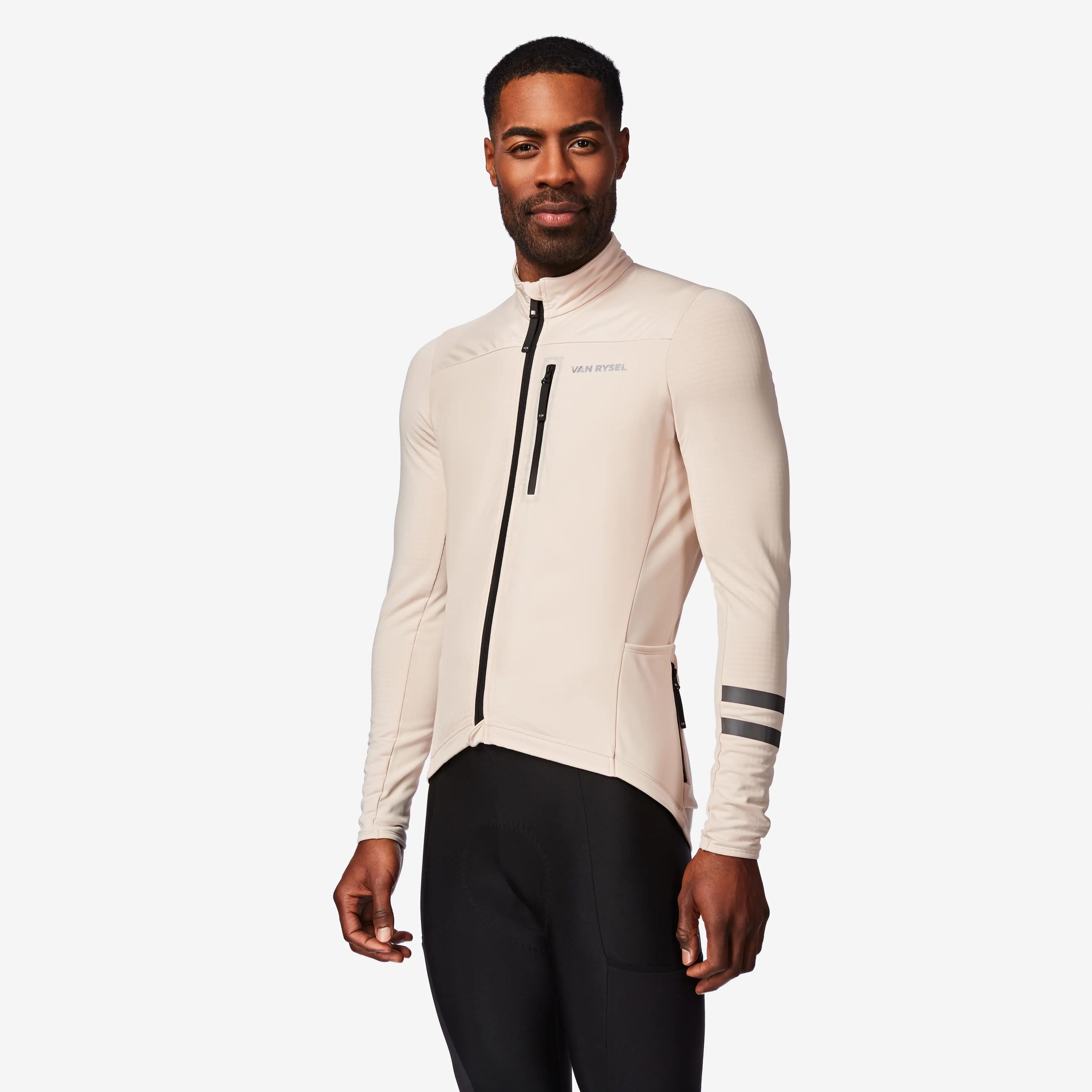maillot-ciclismo-invierno-hombre-308vnr-1.jpg Maillot Ciclismo Hombre Manga Larga Carretera Entretiempo EDR beige | Decathlon - Imagen 1