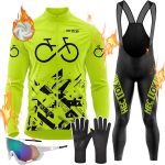 Maillot Ciclismo Hombre Invierno Ropa Bicicleta MTB Manga Larga Térmica Camiseta CiclismoHombre Ropa Bicicleta Conjunto MTB Maillot Bici MangaLarga Ciclista con Badana Gel (TYP 11,M) : Amazon.es: Moda