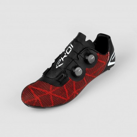 zapatillas-de-carretera-183iaz-1.jpg Zapatillas Carretera EKOI C4 Full Real Carbon Rojo - Imagen 1