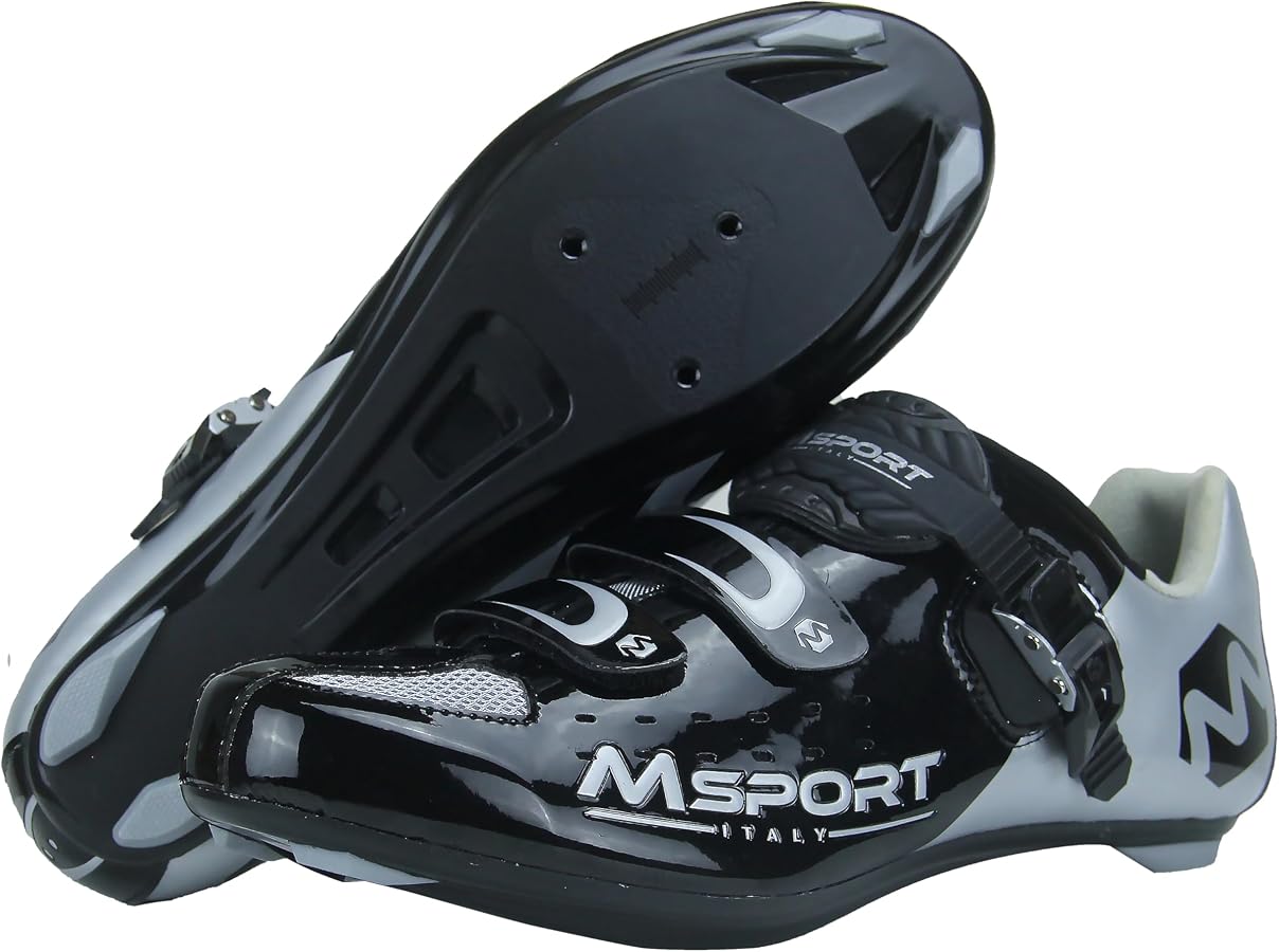 zapatillas-de-spinning-mujer-223veq-1.jpg Zapatillas de Ciclismo de Carretera Hombre/Mujer – Zapatillas de Spinning Transpirables con Sistema de 3 Agujeros, Compatibles con Peloton, Look Delta y SPD SL Negro 43 EU : Amazon.es: Moda - Imagen 1